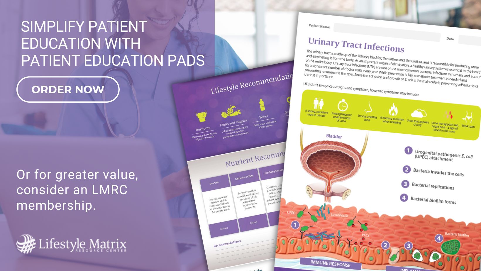 Urinary Tract Infection Patient Education Pads: Immune Foundations