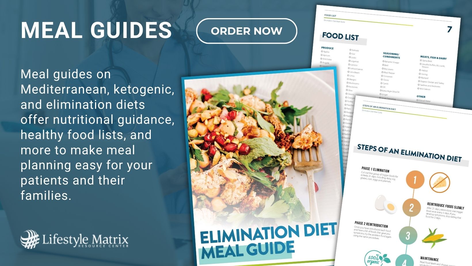 Meal Guides: Elimination, Ketogenic and Healthy & Balanced (Mediterranean) Diets